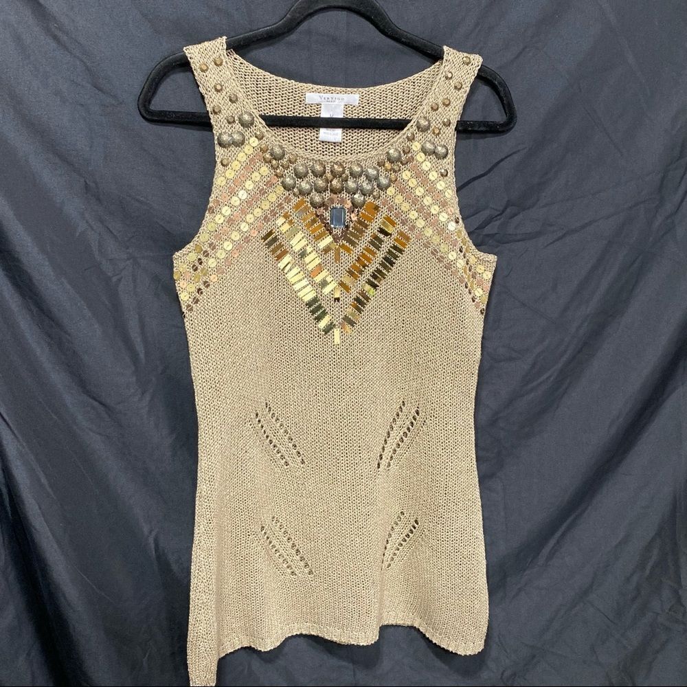 Vertigo Paris Embellished Tank Sweater M